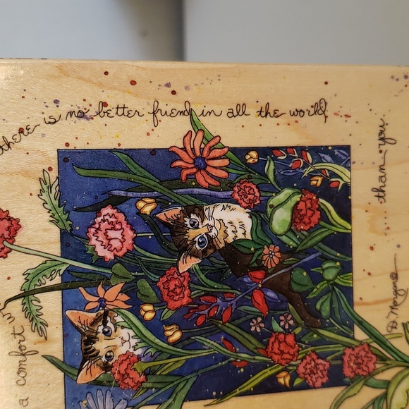 Large Cat Stamp D Morgan #90050 You're a Treasure Stamps Happen Inc - Picture 8 of 12